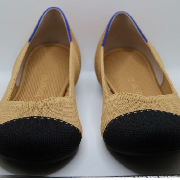 Rothy's Women’s Size 10 The Flat Color Camel Black Captoe Size New - Picture 7 of 9